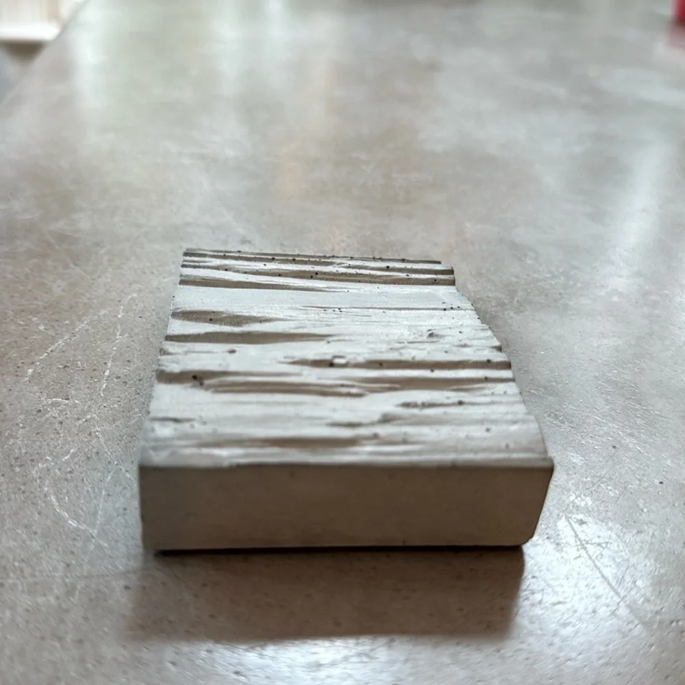 Concrete grey soap dish